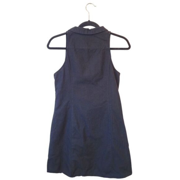 MNG Women's Black Linen Collared Mini Dress Size US 6 - Picture 2 of 5